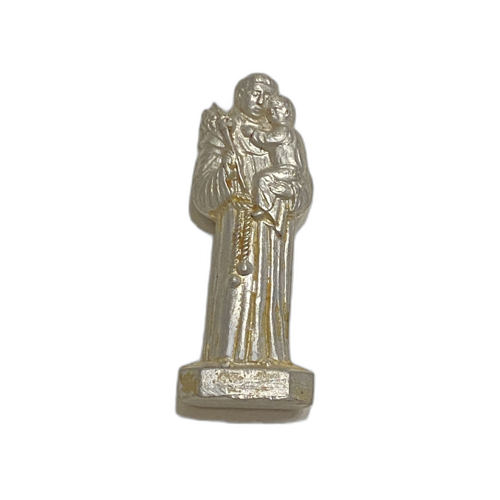 Vintage Silver Tone Virgin Mary and Child Figurine Vintage